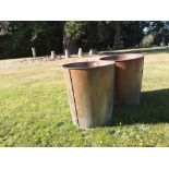 Garden pots/urns: A pair of riveted copper planters, last quarter 20th century, with makers