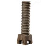 Collectibles: A carved wood press screw, 18th/19th century , probably Continental, 150cm high,