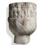 Islamic Art: A similar marble gravestone turban finial, Ottoman, 19th century or earlier, 27cm high,