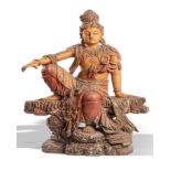 Indian Art: A similar smaller deity, 105cm high