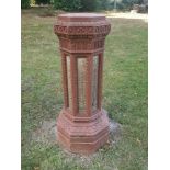 Pedestals: A Victorian terracotta pedestal, late 19th century , 95cm high