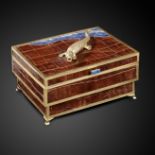 Interior Design/Decoration: † An impressive humidor by Glyn Lockett applied with crocodile skin