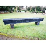 Troughs/Planters: A rare early Victorian cast iron trough, stamped Baker, Compton and dated 1842