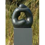 Sculpture: Guy Buseyne , Born 1961, Samen, Bronze,variegated green-brown patination, Foundry