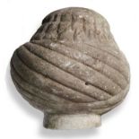 Islamic Art: A marble gravestone turban finial, Ottoman, 19th century or earlier, 28cm high