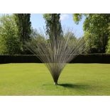 Sculpture: Richard Cresswell, Wave, Steel and stainless steel, 276 rods, 310cm high by 320cm wide by