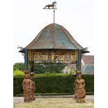 Garden Structures: An impressive cast iron pavilion, 6 metres high by 330cm square These pavilions