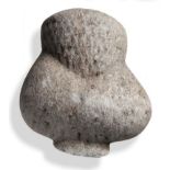 Islamic Art: A similar marble gravestone turban finial, Ottoman, 19th century or earlier, 25cm high