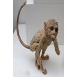 Sculpture: Jennifer Lowe Baby monkey Stoneware 29cm high by 40cm wide by 18cm deep
