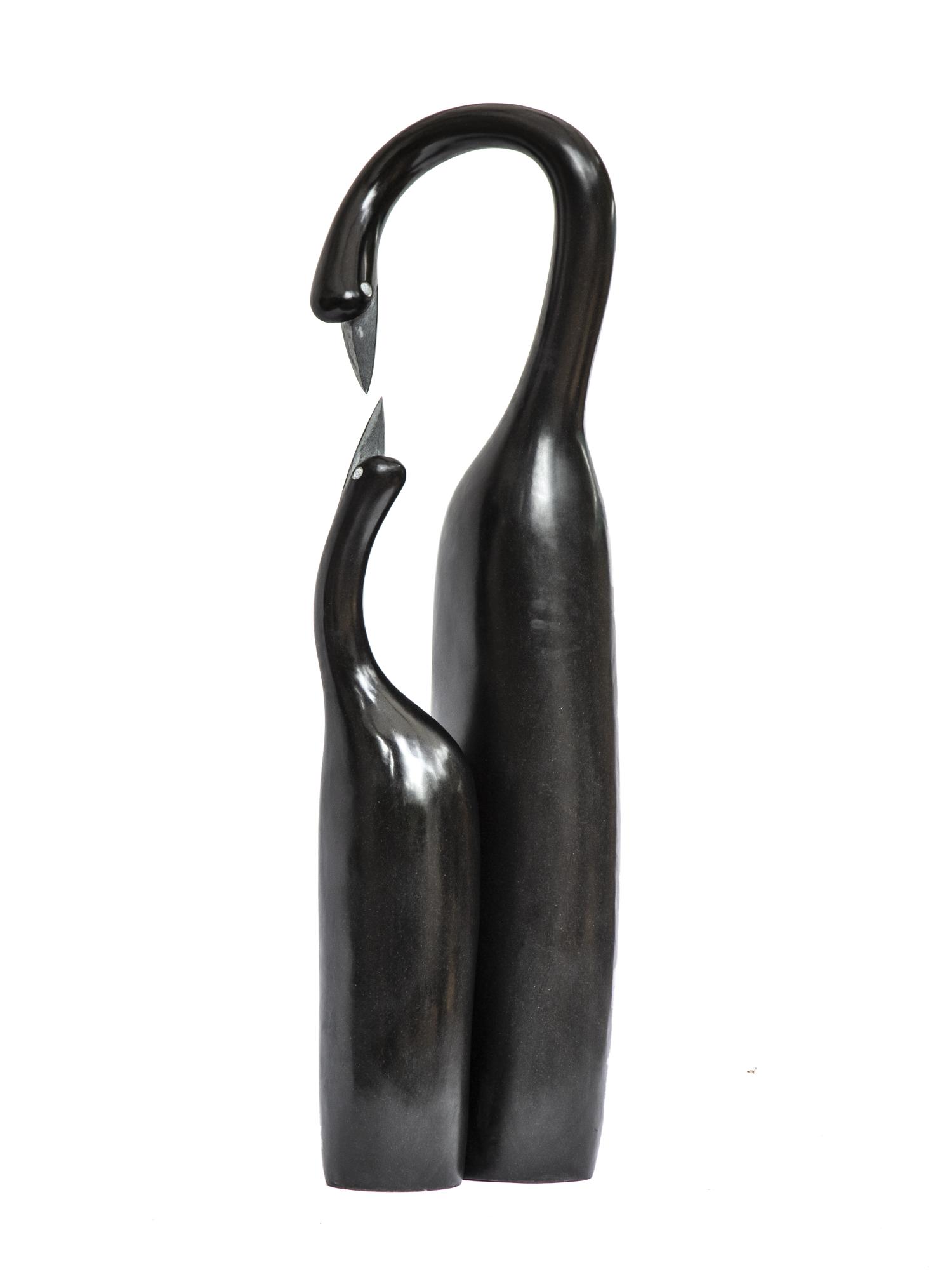 Sculpture: Alfred Mutuke Heart of Caring Sprinsgtone Signed 178cm high by 42cm high by 29cm deep