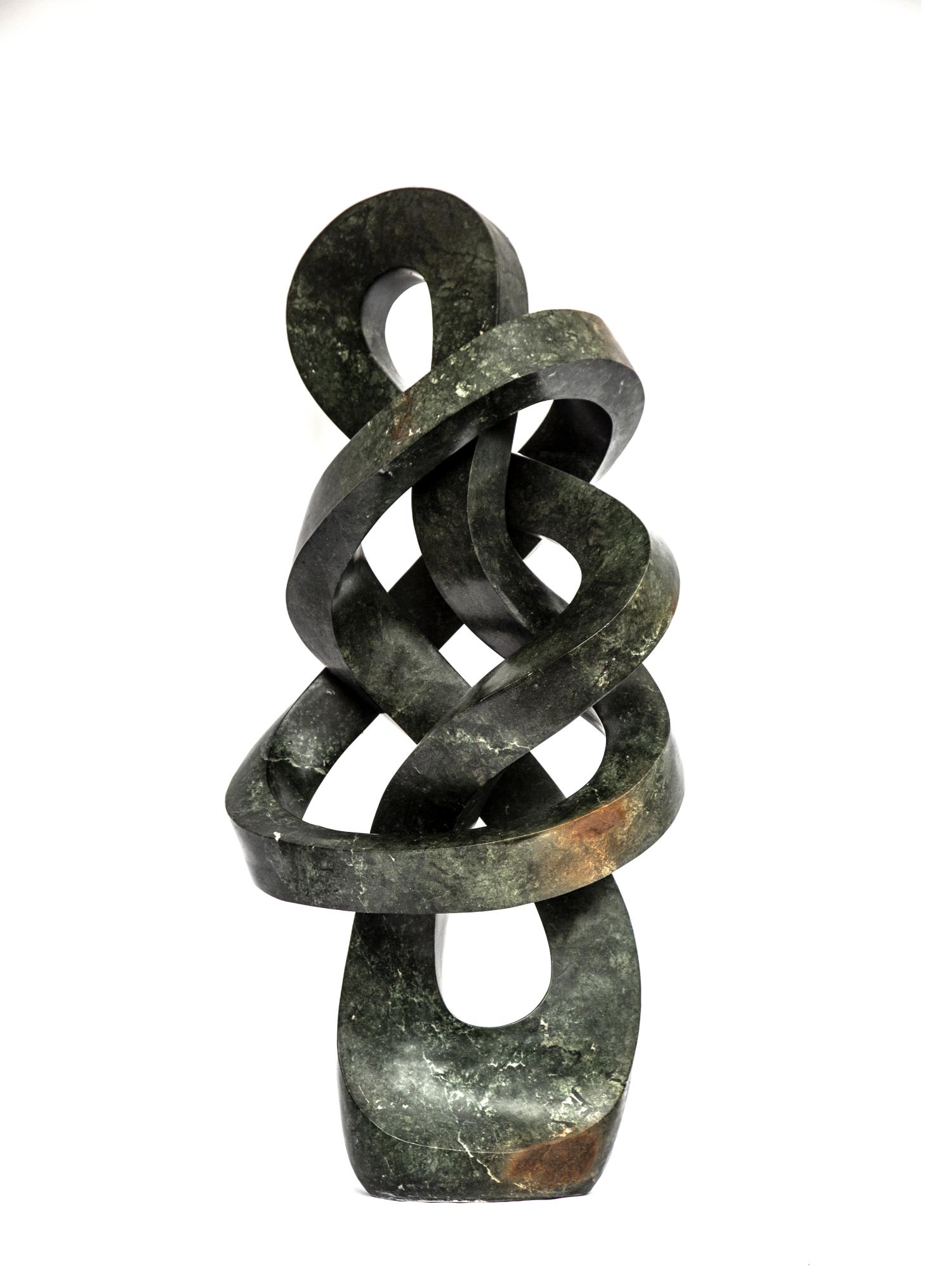 Sculpture: Victor Matafi Play to your strength Springstone Signed Unqiue 160cm high by 76cm wide