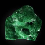Minerals/Interior Design: An exceptionally large polished malachiteZaire49cm by 46cm
