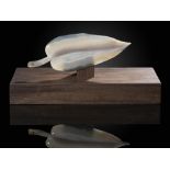 Minerals/Interior Design: An agate leaf carving30cm long