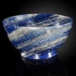 Minerals/Interior Design: A Lapis lazuli bowlin presentation box16cm diameter, 880 grams