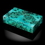 Minerals/Interior Design: A shattuckite veneered marble box19cm by 12cm