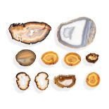 Minerals/Interior Design: Ten agate slices