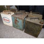 Set of 6 Oil/Petrol cans incl Esso, Redline and Shell