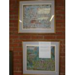 Pair of limited edition Khumbu prints by Ange Temba Sherpa signed Edmund Hillary