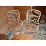 2 wicker chairs