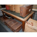 1960's Large Oak Office Desk - from British Sugar Offices in York