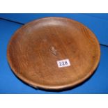 Mouseman oak fruit bowl 30cm diameter