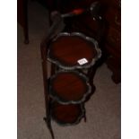 Antique mahogany cake stand