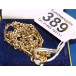 9ct gold necklace (21g)