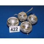 Indian silver style cruet set