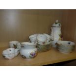 Herend floral coffee set ( cream jug unfortunately now chipped in viewing )