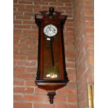 Antique mahogany Vienna wall clock ( 2 weights)