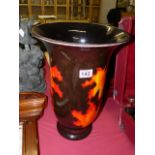 Large poole pottery autumn leaves vase