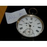 A German pocket watch 800 silver with emblem