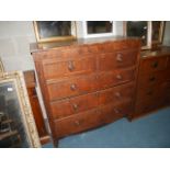Mahogany and oak antique chest