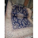 Navy blue carpet square rug