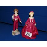 Pair of F G Doughty Royal Worcester figurines
