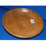 Mouseman oak fruit bowl 28.5cm diameter