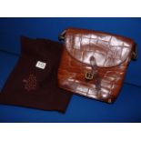 Mulberry brown leather satchel handbag