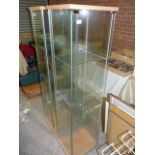 Glass display cabinet 5ft 4" high