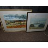 Two Countryside scene watercolours