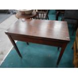 Antique mahogany fold over table