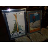 Pair 1930s ski posters