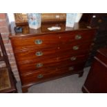 Antique 4ht mahogany chest