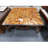 Gold marbleized table from the sale of Rod Stewart