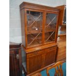 Repro Yew display cabinet