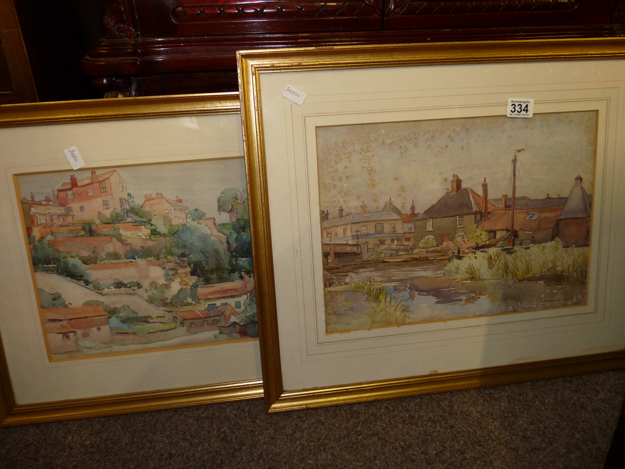 Pair of watercolours by G Harrison