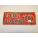 Seddon Atkinson cast iron sign
