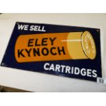 Eley Kynoch shooting cartridges enamel sign