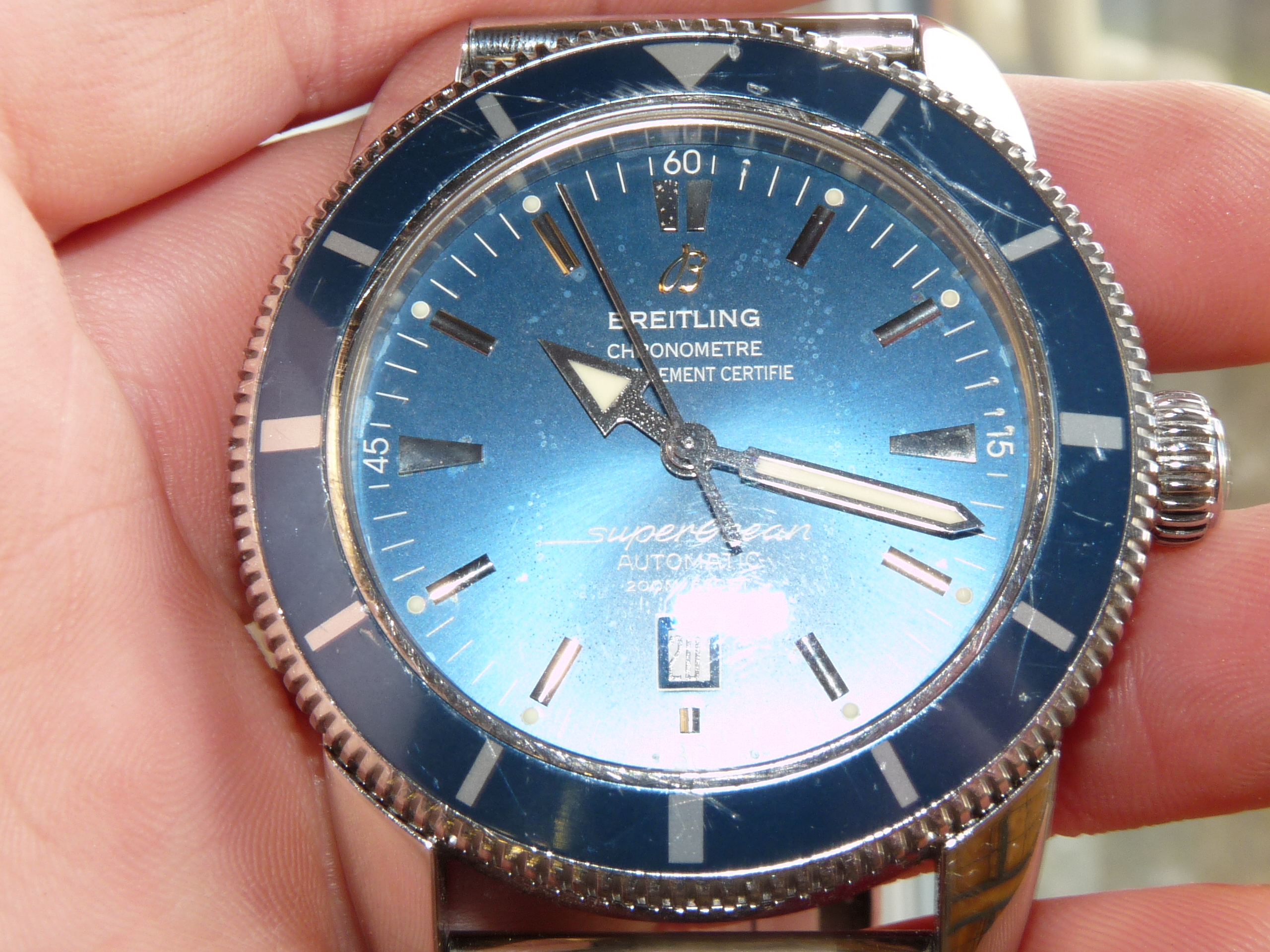 A Breitling Blue moon super ocean Heritage 11 chronometer gents watch 2015 ( working ) - Image 5 of 9