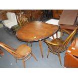 Ercol style dining table and chairs