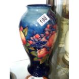 Moorcroft peaches and grapes vase 30cm high